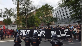 Protest gegen Räumung der Dondorf-Druckerei