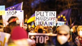 Ukrainer demonstrieren für Unterstützung gegen Putin