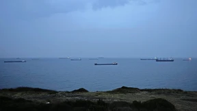 Tankerstau am Bosporus