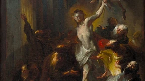 Jungkünstler mit Pelzmütze