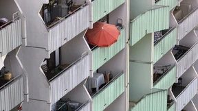 Baugrube sozialer Wohnungsbau