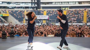 Chillen im Open-Air-Stadion