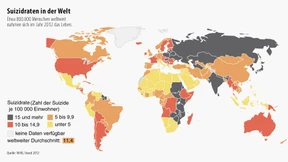 Mehr als 800.000 Suizide pro Jahr