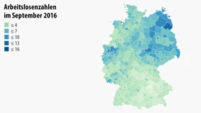 Arbeitslosenzahlen im September 2016