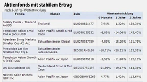 Aktienfonds mit stabilem Ertrag