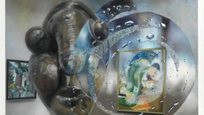 Spiegelungen im Auge der Künstlerin