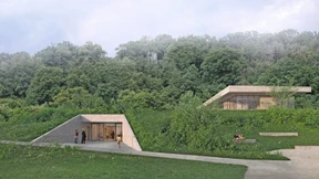 Neubau am Glauberg wird in den Hang integriert