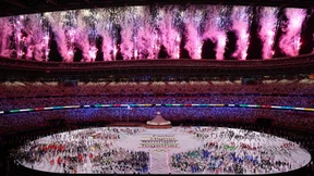 Feuerwerk bei Eröffnungszeremonie in Tokio