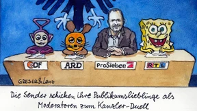 Neunzig Minuten für die Merkel-Steinbrück-Show