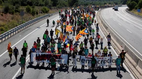 Sternmarsch in Richtung Barcelona