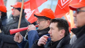 IG Metaller laufen sich warm