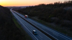 Allein auf der Autobahn