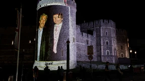Trump-Epstein-Fotos auf Schloss Windsor projiziert