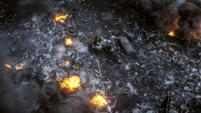 Schreckensszenen auf kohlschwarzem Schlachtfeld