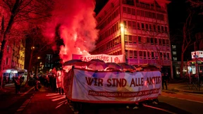 Linksextremisten demonstrieren in Frankfurt gegen AfD