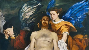 Kinder mit großen blauen Schwingen