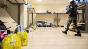 Leere Supermärkte in Coronavirus-Gebieten