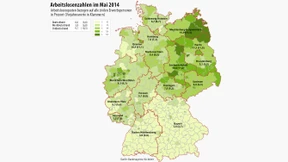 Arbeitslosigkeit sinkt im Mai weniger als üblich