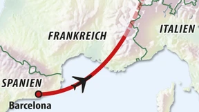 Die Route von Flug 4U 9525