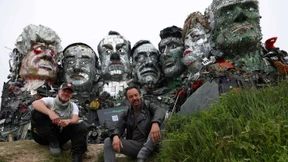 Schrott-Skulptur für Merkel und G7-Kollegen