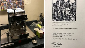 Tom Hanks spendiert Reportern Espressomaschine