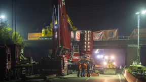 A5 nach Brückenabriss wieder frei