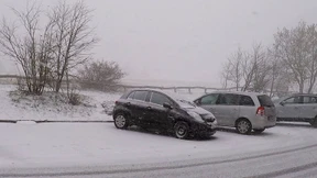 Auf dem Großen Feldberg liegt schon Schnee