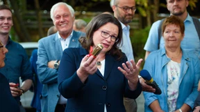 Nahles trommelt für höhere Löhne