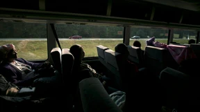 Amerika spüren im Greyhound-Bus 