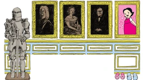 Auf japanischen Pantoffeln  durch die Burg im Münsterland