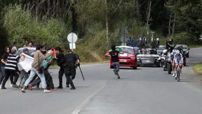 Gestürzte Fahrer als Kollateralschaden des Protests