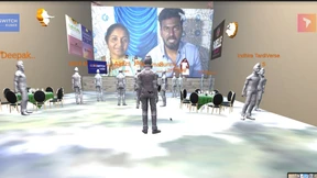 Indisches Paar heiratet in virtuellem Schloss