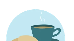 Milchkaffee und Zeitung