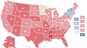 Rot und blau ist Amazons Hitzekarte