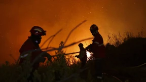Feuerwehr kämpft gegen das Inferno