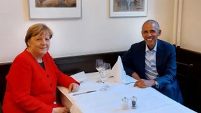 Barack Obama trifft Merkel und Scholz
