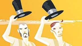 Blaue Augen und blauer Anker