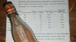 Deutsche findet älteste Flaschenpost der Welt