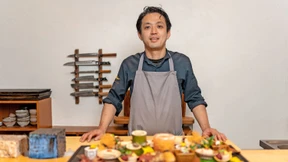 Der Meister an der Sushi-Theke