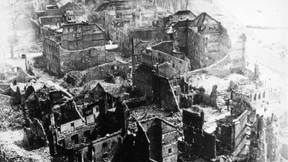 Dramatische Bilder des großen Stadtbrands