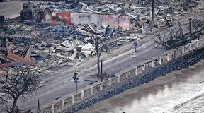 Eine Stadt in Schutt und Asche