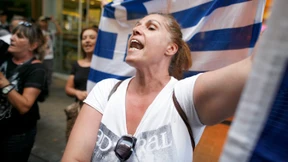 Die besprühten Griechen