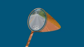 Alle an einem Lenkrad