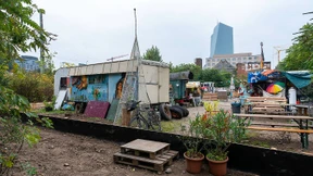 Wagenplatz am Ostbahnhof vor Räumung