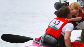 Sieger-Kuss vom Sohn