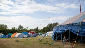 Auf einer Kugel gehen