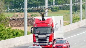 Teststrecke für E-Lastwagen auf A5 vor Ausbau