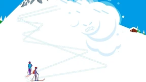 Zwei Spuren im Pulverschnee