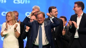 CSU empfängt Laschet mit Jubel und Applaus