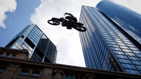 Wolkenkratzer im Regen